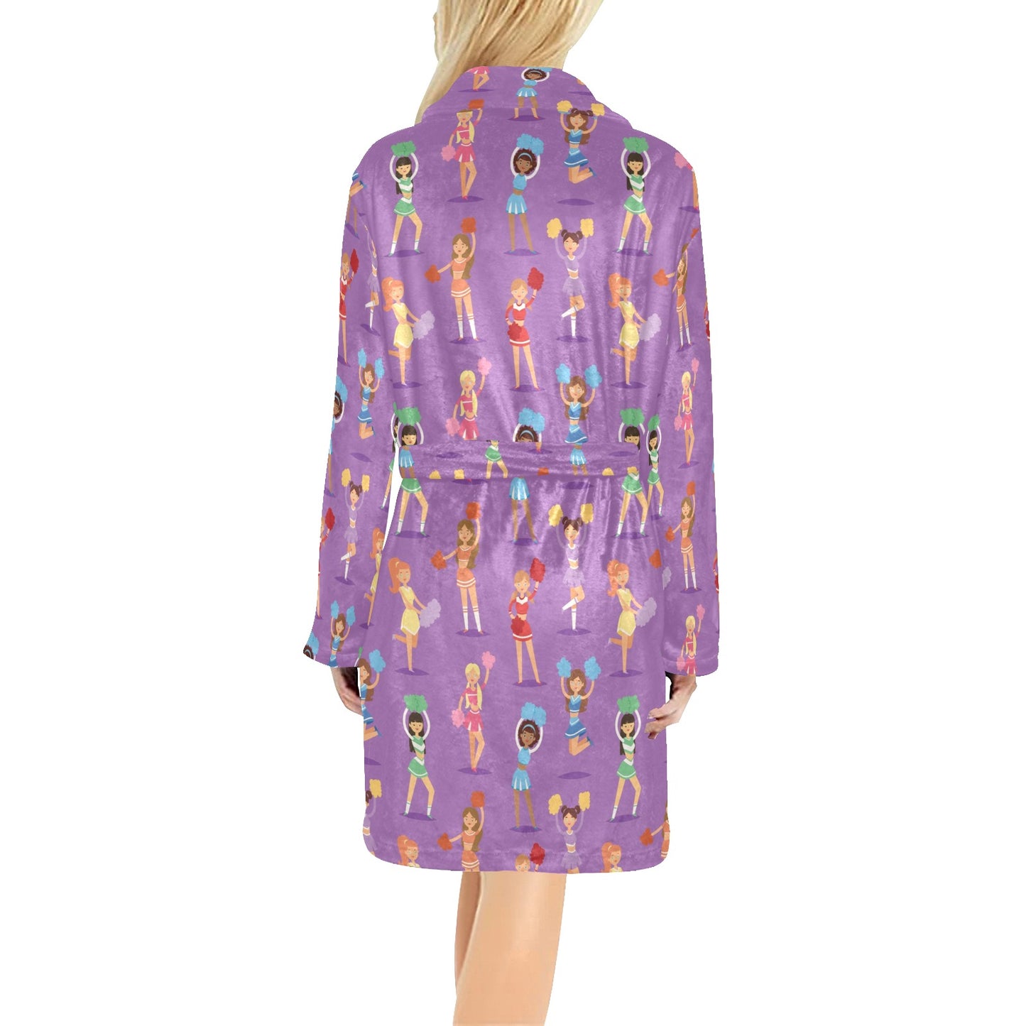 Cheerleader Pattern Print Design 02 Women's Fleece Robe