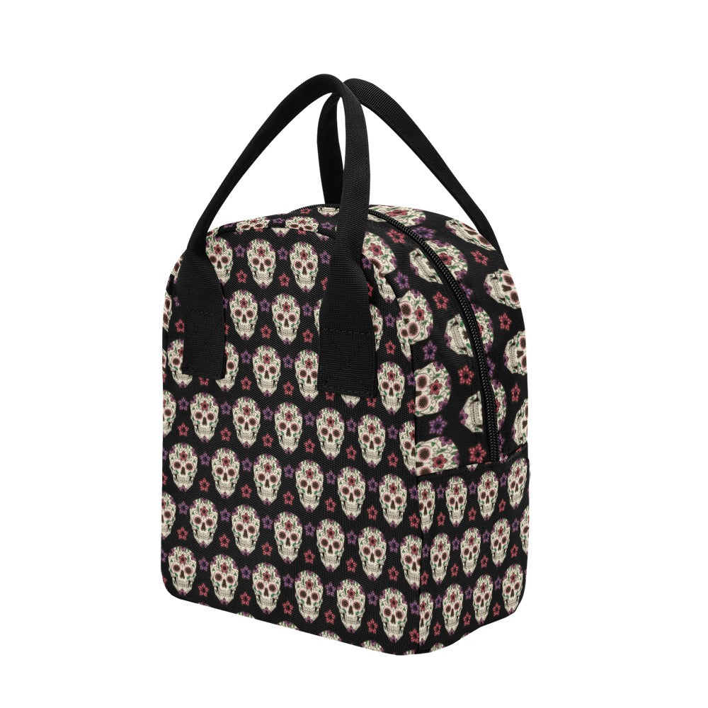 Sugar Skull Print Design LKS304 Insulated Lunch Bag
