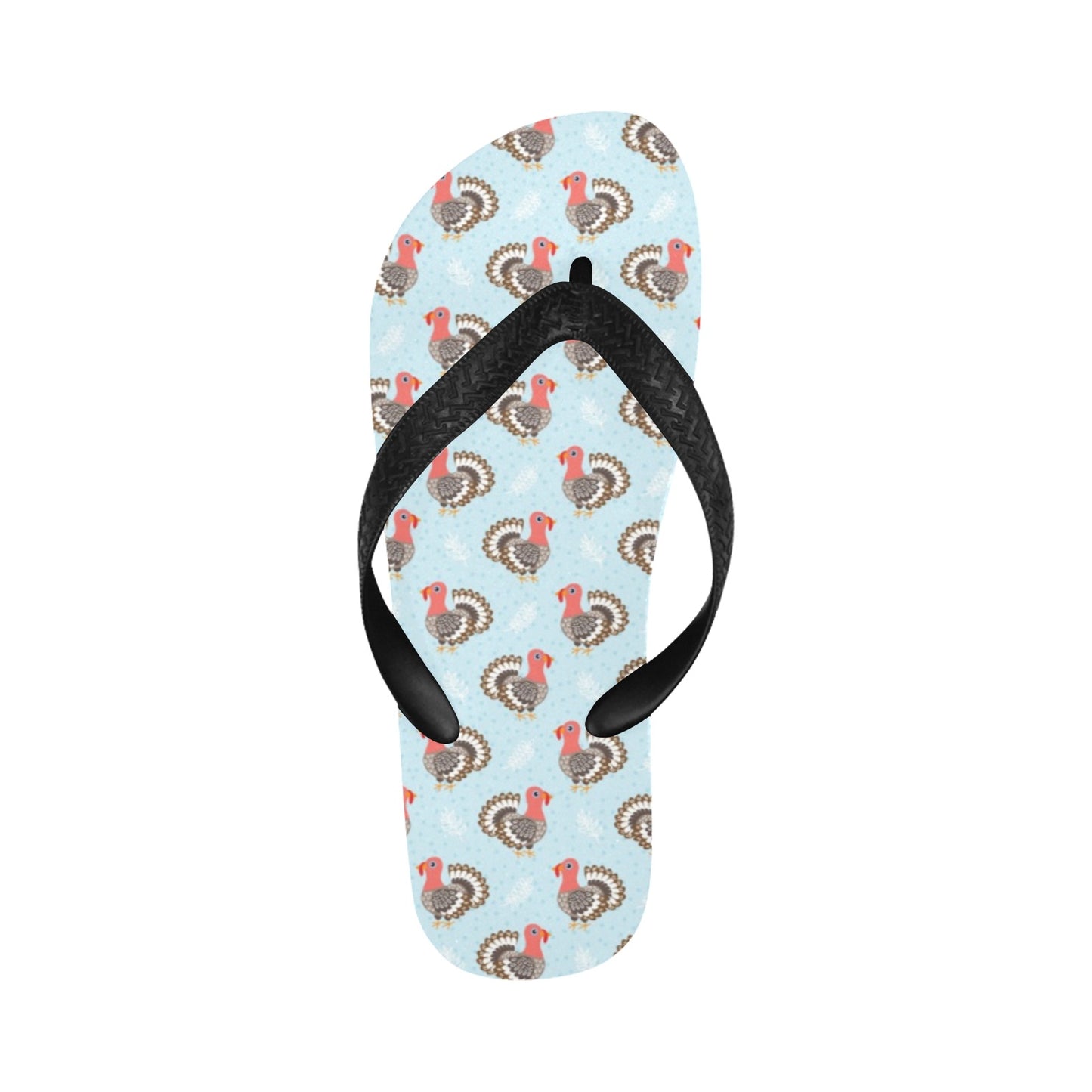 Turkey Print Design LKS403 Flip Flops