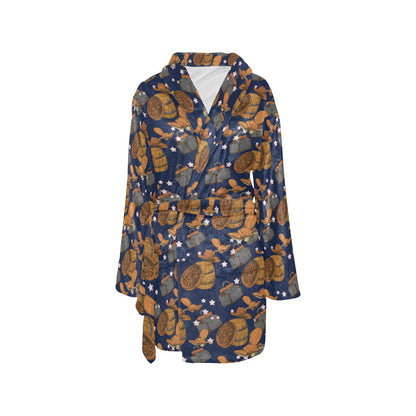 Cowboy Pattern Print Design 03 Women's Fleece Robe