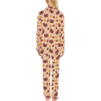 Thanksgiving Print Design LKS308 Women's Long Pajama Set