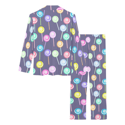 Lollipop Pattern Print Design LL03 Women's Long Pajama Set