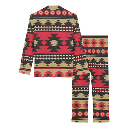 Navajo Pattern Print Design A04 Women's Long Pajama Set