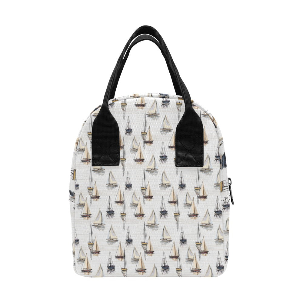 Sailboat Paint Pattern Print Design LKS307 Insulated Lunch Bag