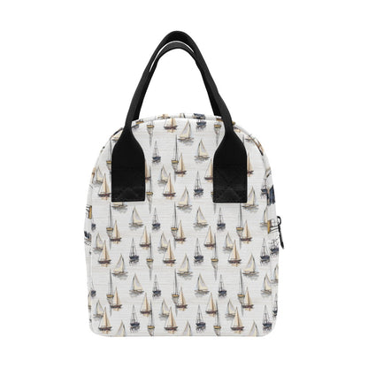 Sailboat Paint Pattern Print Design LKS307 Insulated Lunch Bag