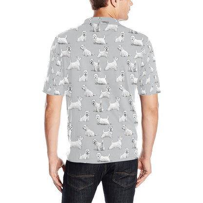 Scottish Terriers Print Design LKS3011 Men Polo Shirt