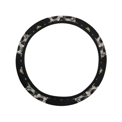 Skull King Print Design LKS3010 Steering Wheel Cover with Elastic Edge