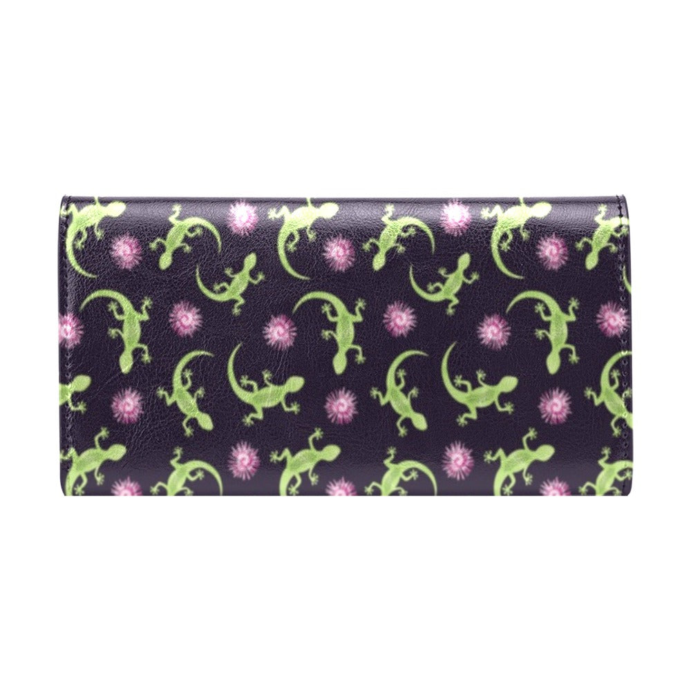 lizard Print Design LKS402 Women's Trifold Wallet