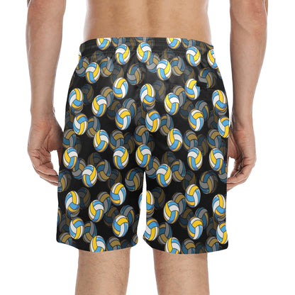Volleyball Print Design LKS302 Men's Swim Trunks Beach Shorts