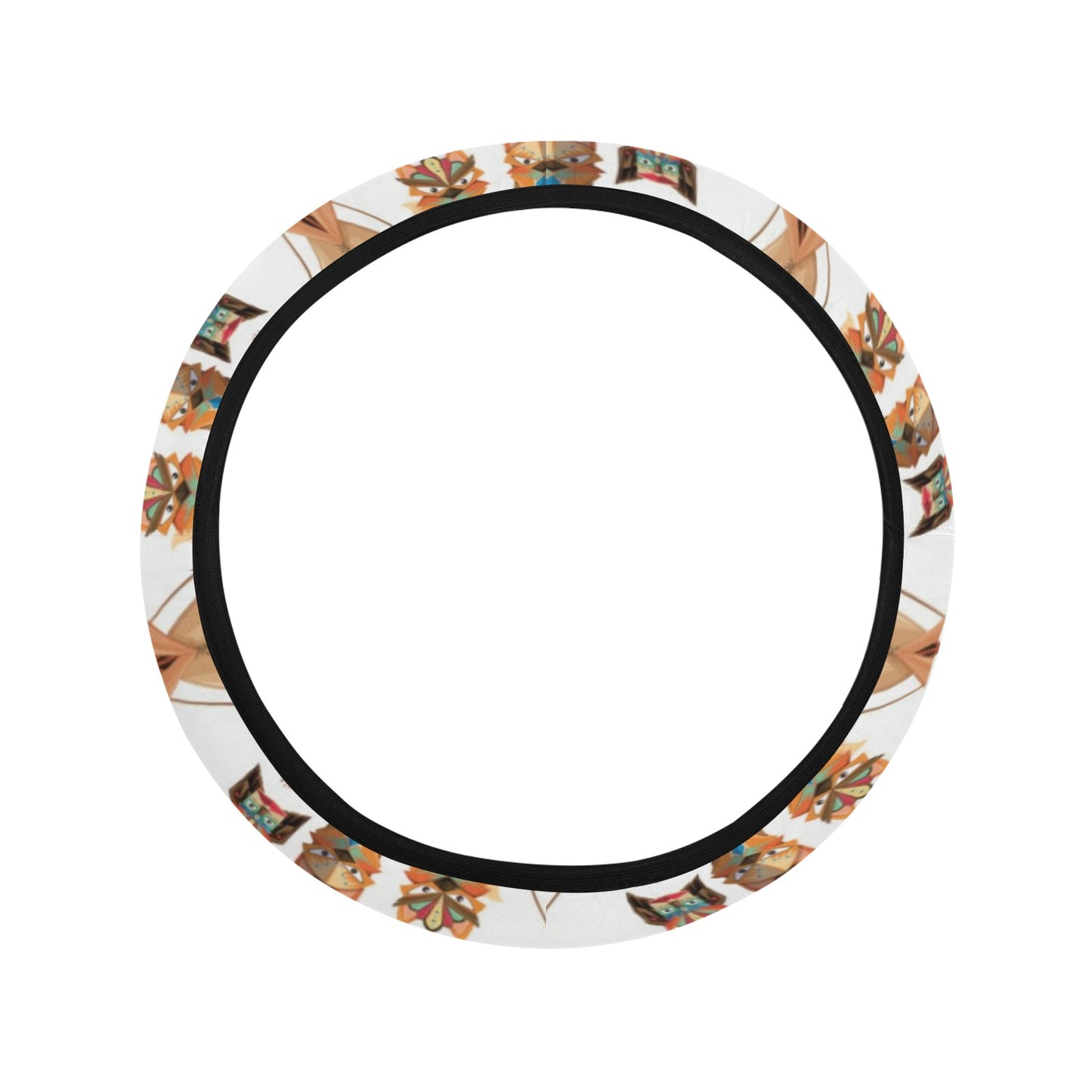 Totem Native Print Design LKS303 Steering Wheel Cover with Elastic Edge