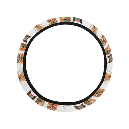 Totem Native Print Design LKS303 Steering Wheel Cover with Elastic Edge