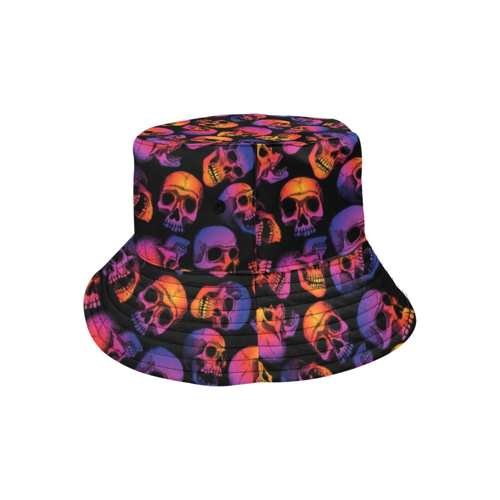 Skull Multicolor Print Design LKS3011 Unisex Bucket Hat