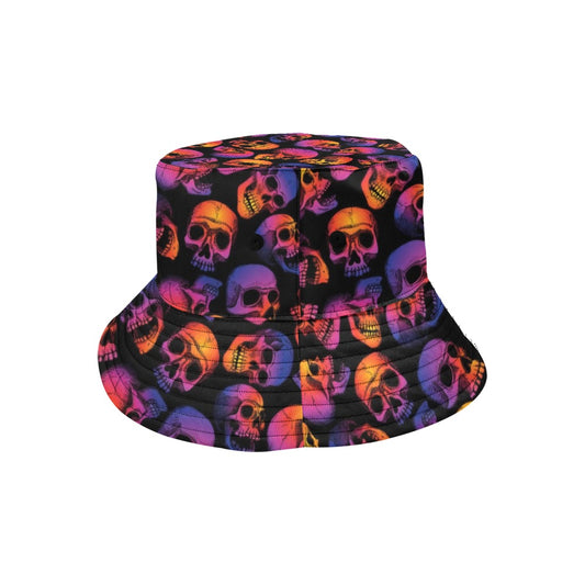 Skull Multicolor Print Design LKS3011 Unisex Bucket Hat