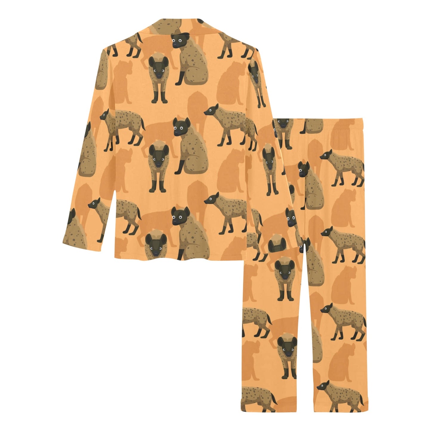 Hyena Pattern Print Design 01 Women's Long Pajama Set