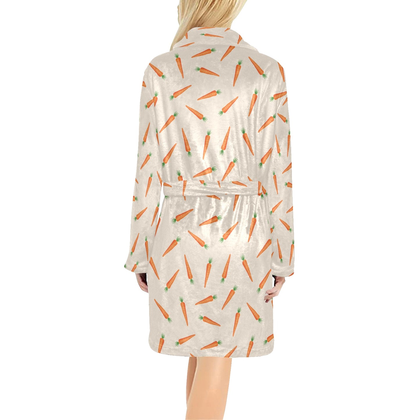 Carrot Pattern Print Design 07 Women's Fleece Robe