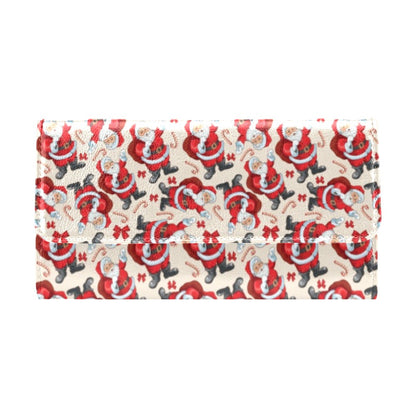 Santa Christmas Themed Print Design LKS302 Women's Trifold Wallet