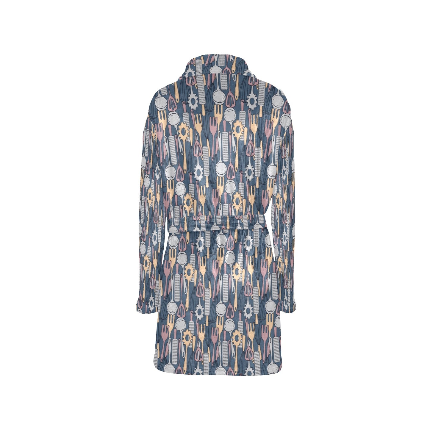 Cooking Kitchen Tools Pattern Print Design 05 Women's Fleece Robe