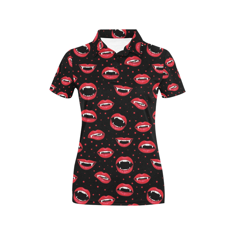 Halloween Pattern Print Design 01 Women's Polo Shirt