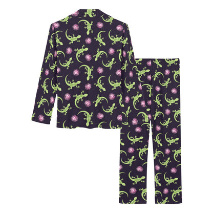 lizard Print Design LKS402 Women's Long Pajama Set