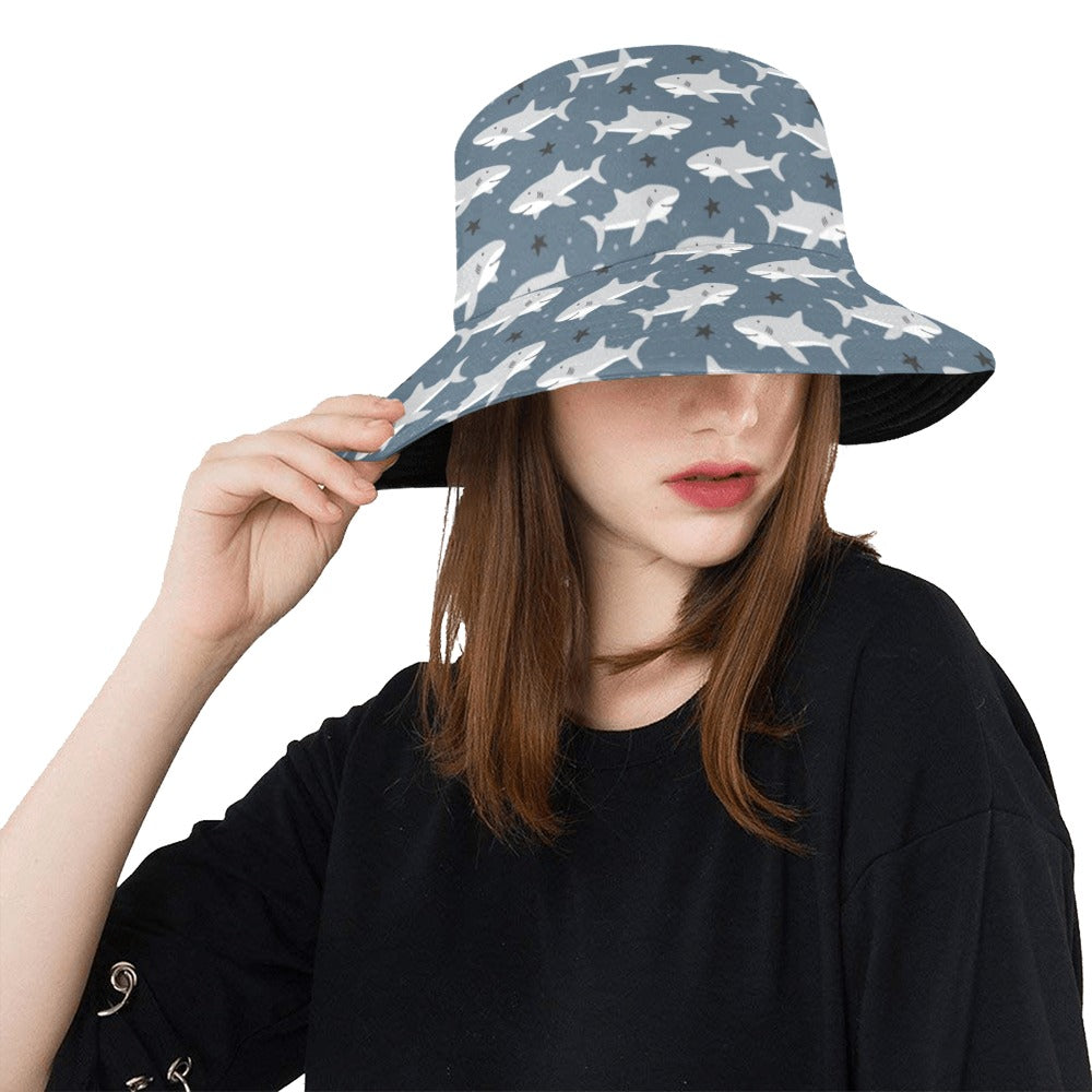 Shark Print Design LKS305 Unisex Bucket Hat