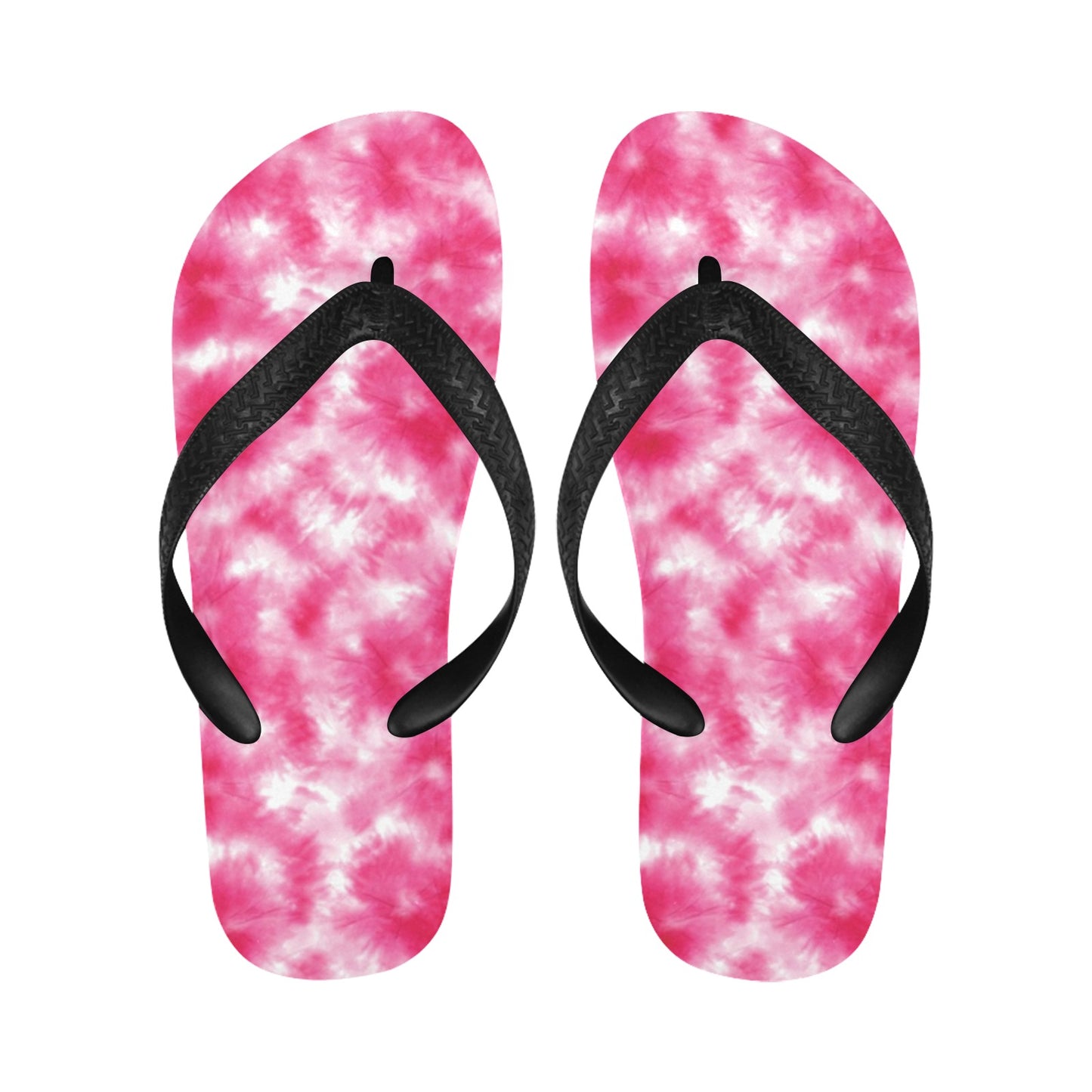Tie Dye Pink Print Design LKS304 Flip Flops