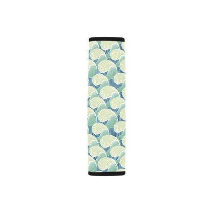 Wave Japan Style Print Design LKS302 Car Seat Belt Cover