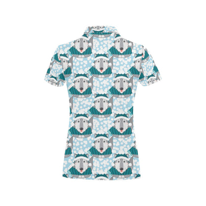 Alaskan Malamute Pattern Print Design 01 Women's Polo Shirt
