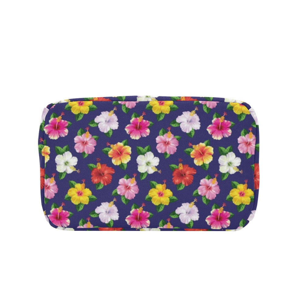 Hibiscus Colorful Print Design LKS301 Insulated Lunch Bag