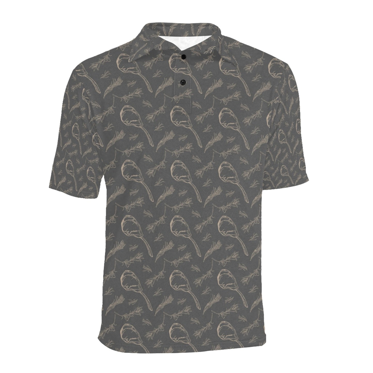 Steak Print Design LKS302 Men Polo Shirt