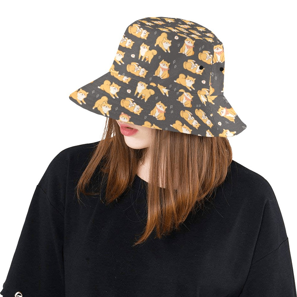 Shiba Inu Print Design LKS309 Unisex Bucket Hat