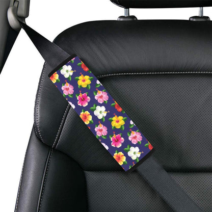 Hibiscus Colorful Print Design LKS301 Car Seat Belt Cover
