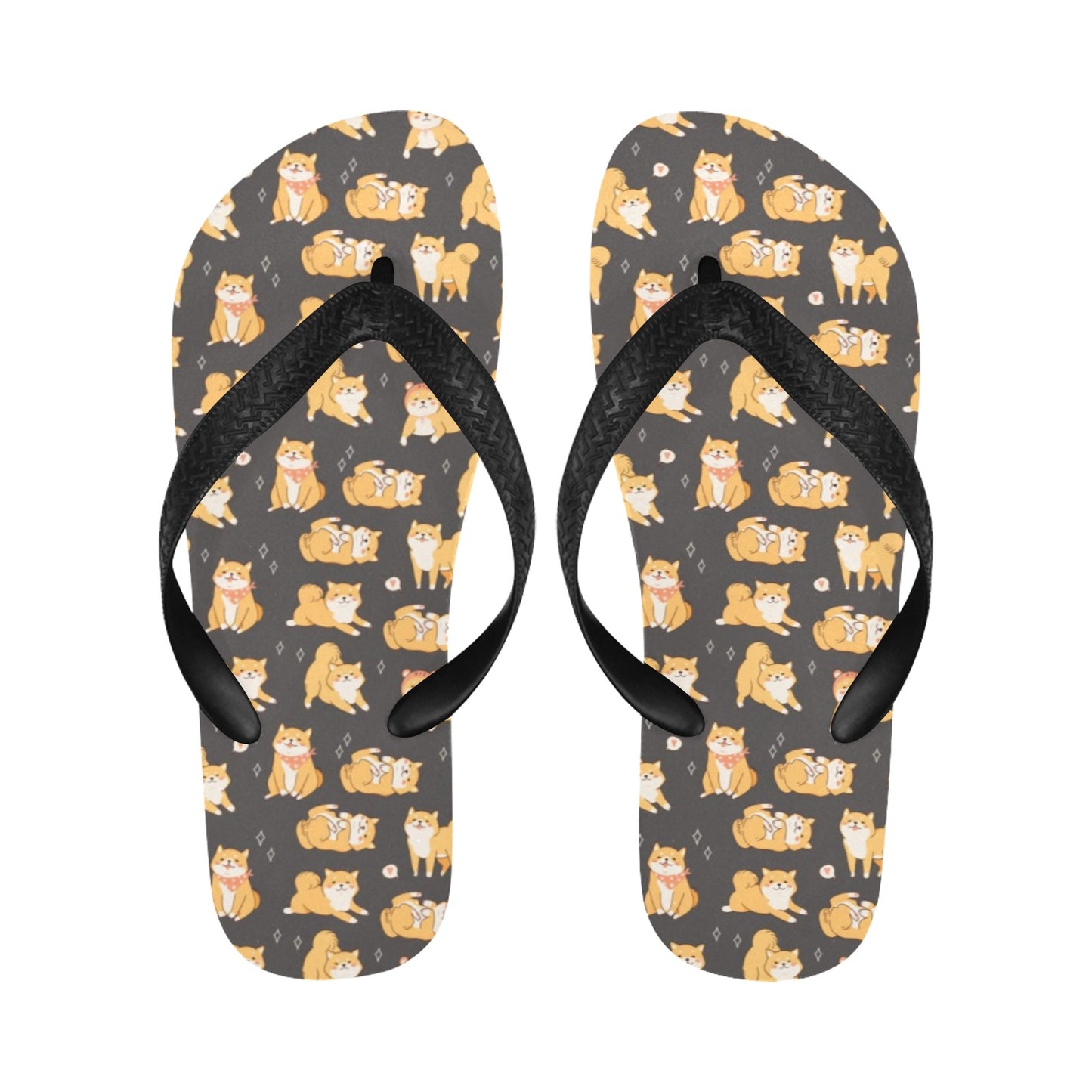 Shiba Inu Print Design LKS309 Flip Flops