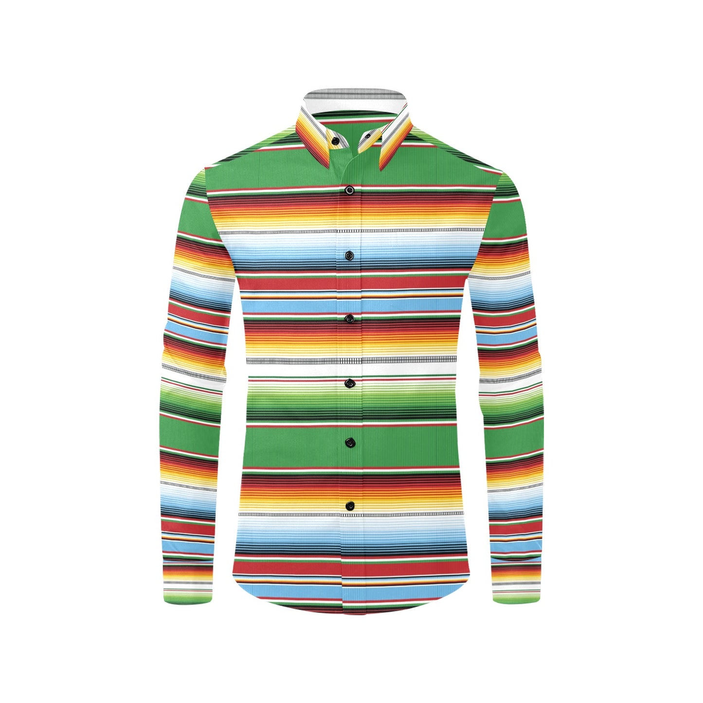 Serape Print Design LKS302 Men's Long Sleeve Dress Shirt