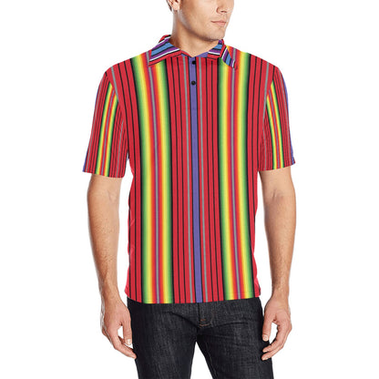 Serape Print Design LKS305 Men Polo Shirt