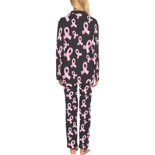 Breast Cancer Awareness Design Women's Long Pajama Set