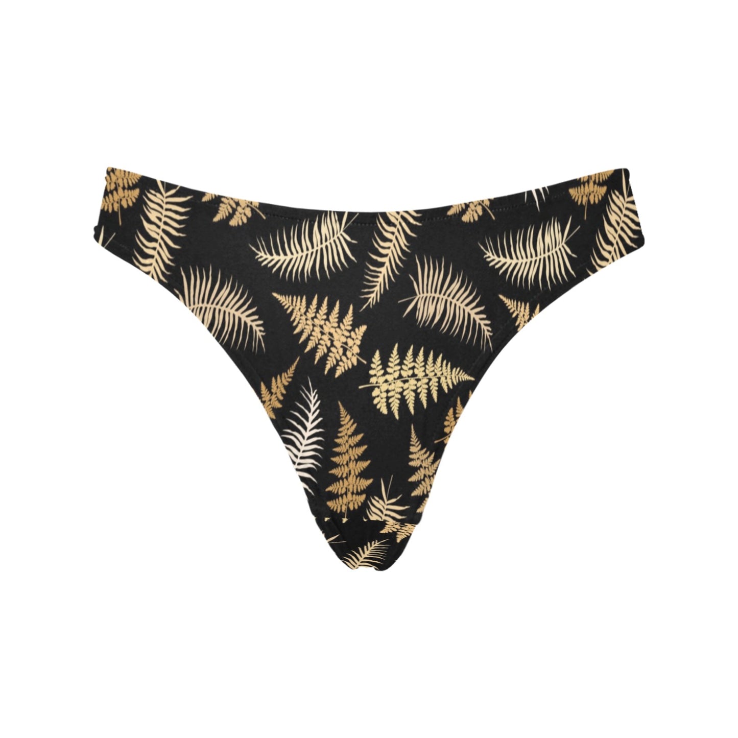 Fern Leave Bright Print Pattern Women's Thongs