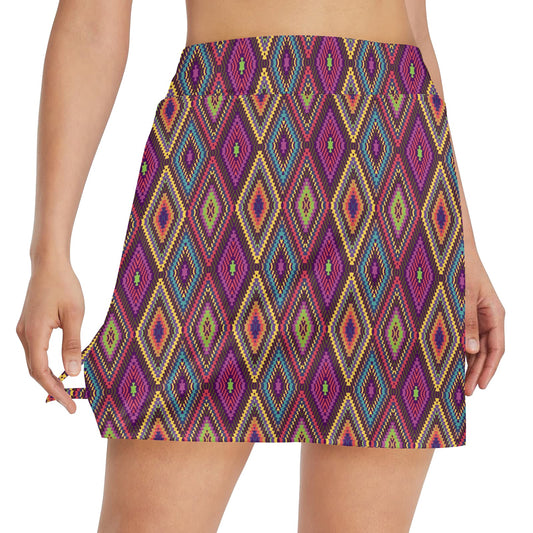 Southwestern Print 17" Golf & Pickleball Skort with Pockets