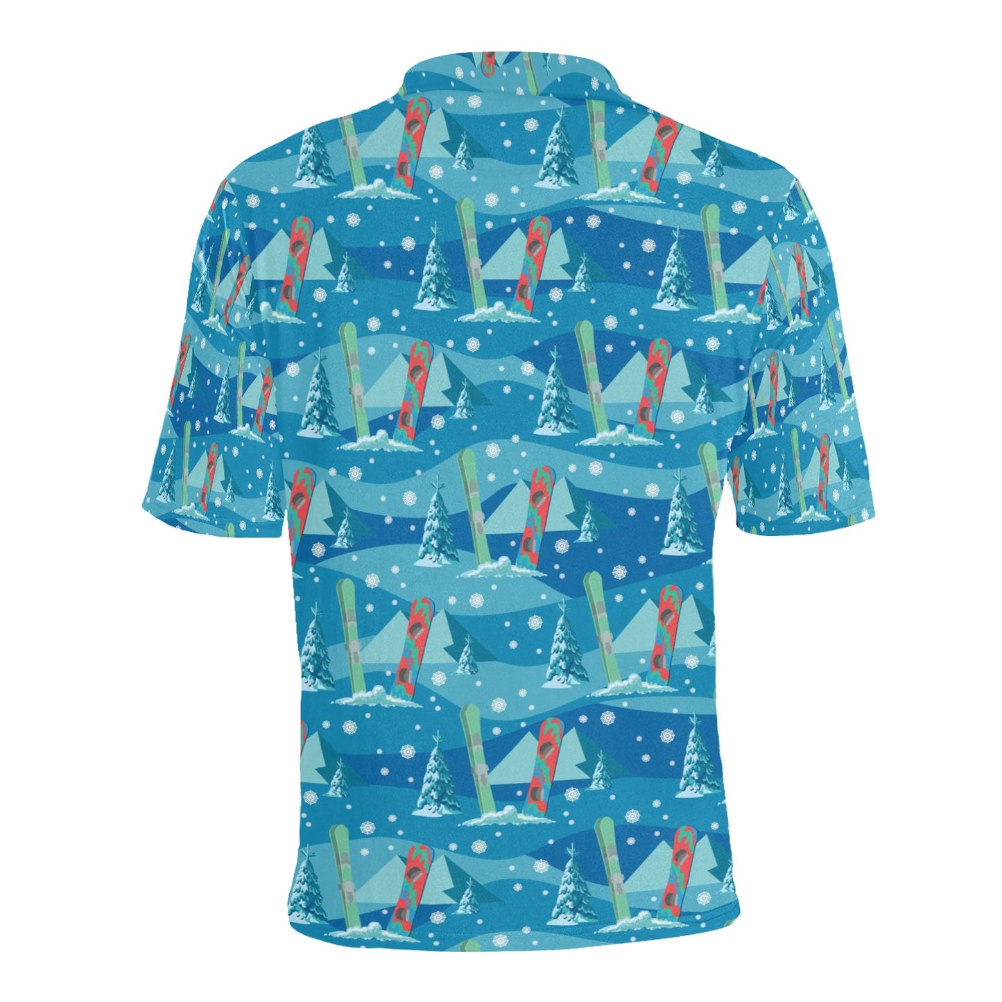 Snowboard Print Design LKS301 Men Polo Shirt