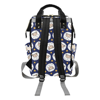 Sheep Print Design LKS402 Diaper Bag Backpack