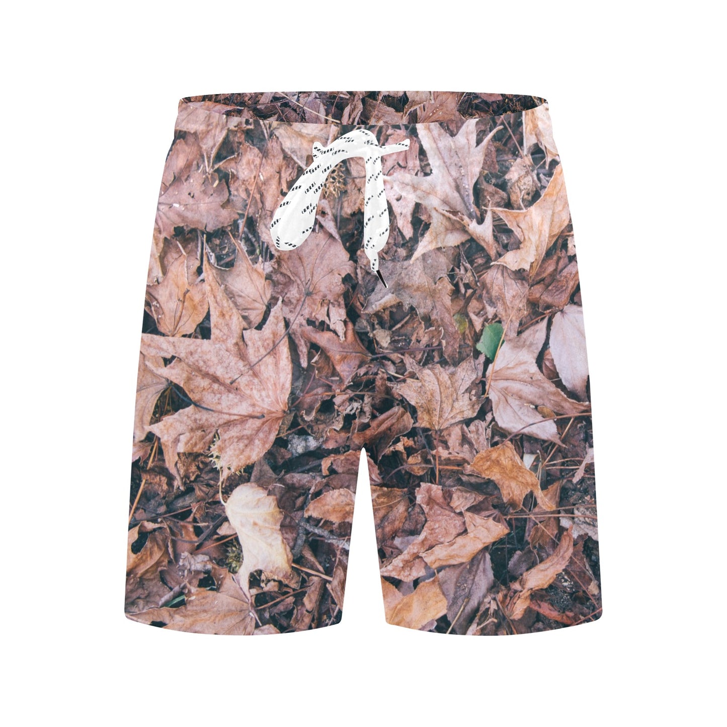 Camouflage Realistic Tree Leaf Print Men's Swim Trunks Beach Shorts