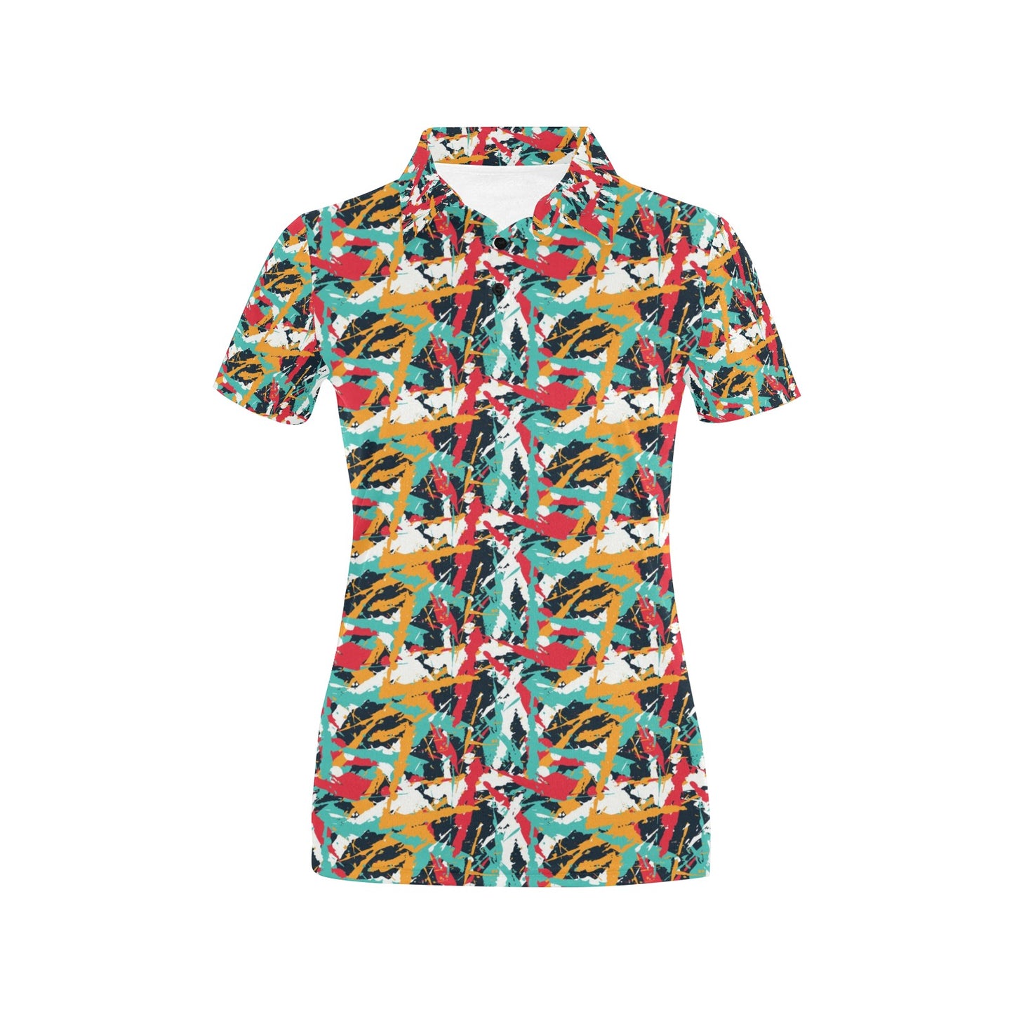 Splatter Print Design LKS304 Women's Polo Shirt