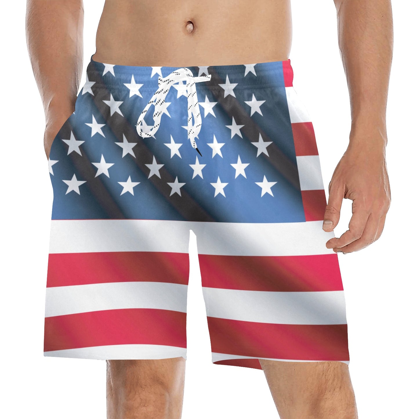 American flag Classic Men's Swim Trunks Beach Shorts