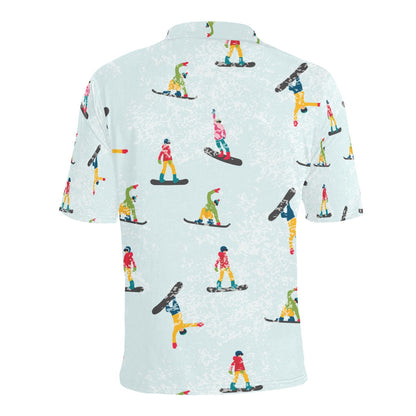 Snowboard Print Design LKS304 Men Polo Shirt
