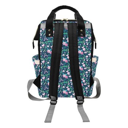 Sweet Pea Print Design LKS303 Diaper Bag Backpack