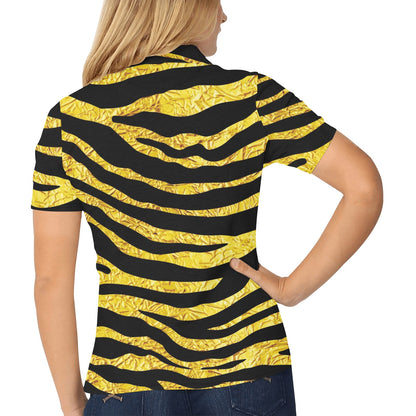 zebra Gold Women's Polo Shirt