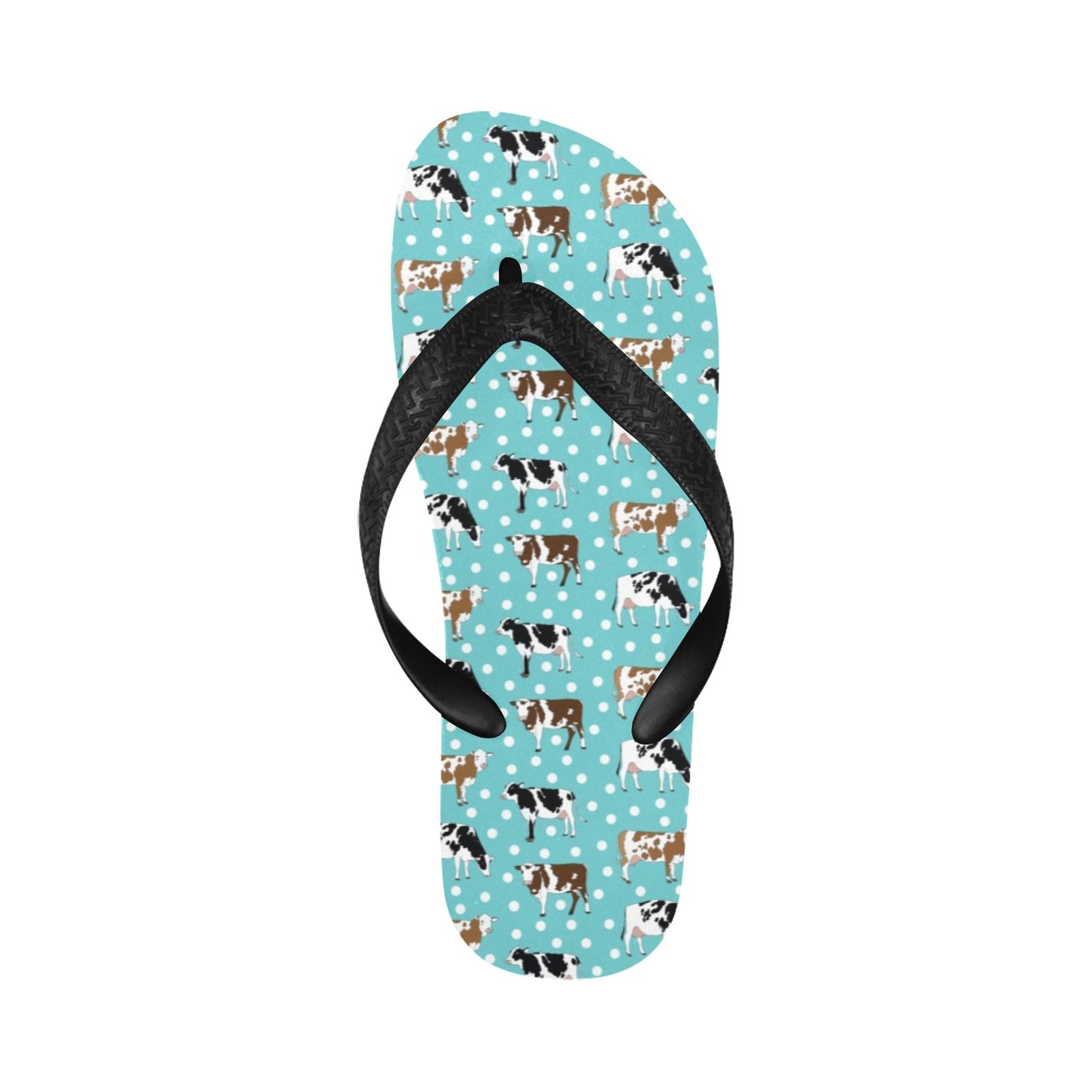 Cattle Print Design LKS405 Flip Flops