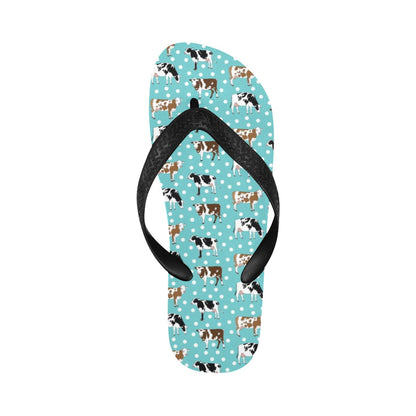 Cattle Print Design LKS405 Flip Flops