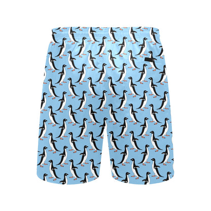 Penguin Dance Pattern Men's Swim Trunks Beach Shorts