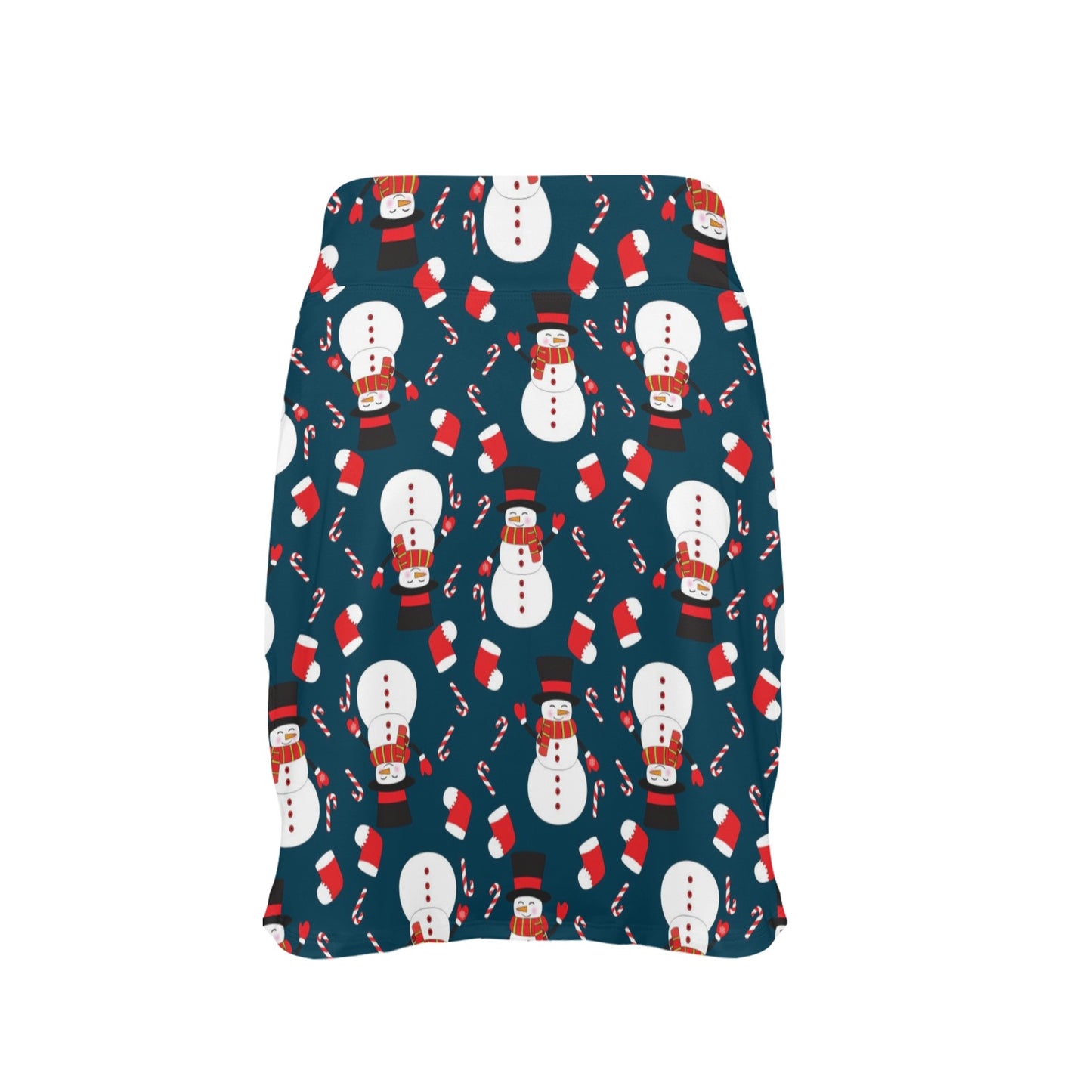 Snowman Print Design LKS301 17" Golf & Pickleball Skort with Pockets