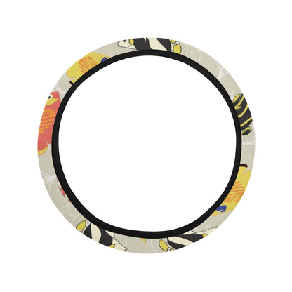 Angelfish Print Design LKS401 Steering Wheel Cover with Elastic Edge